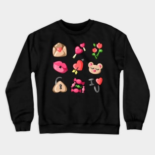 valentine stickers Crewneck Sweatshirt